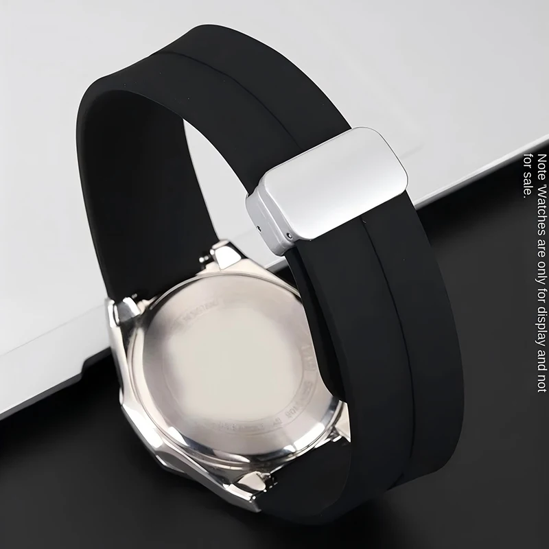 For EFR-S108 Silicone Watchband Casio Edifice 5359 EFR-S108D Rubber Watch Strap Magnetic Buckle Waterproof Bracelet view 3