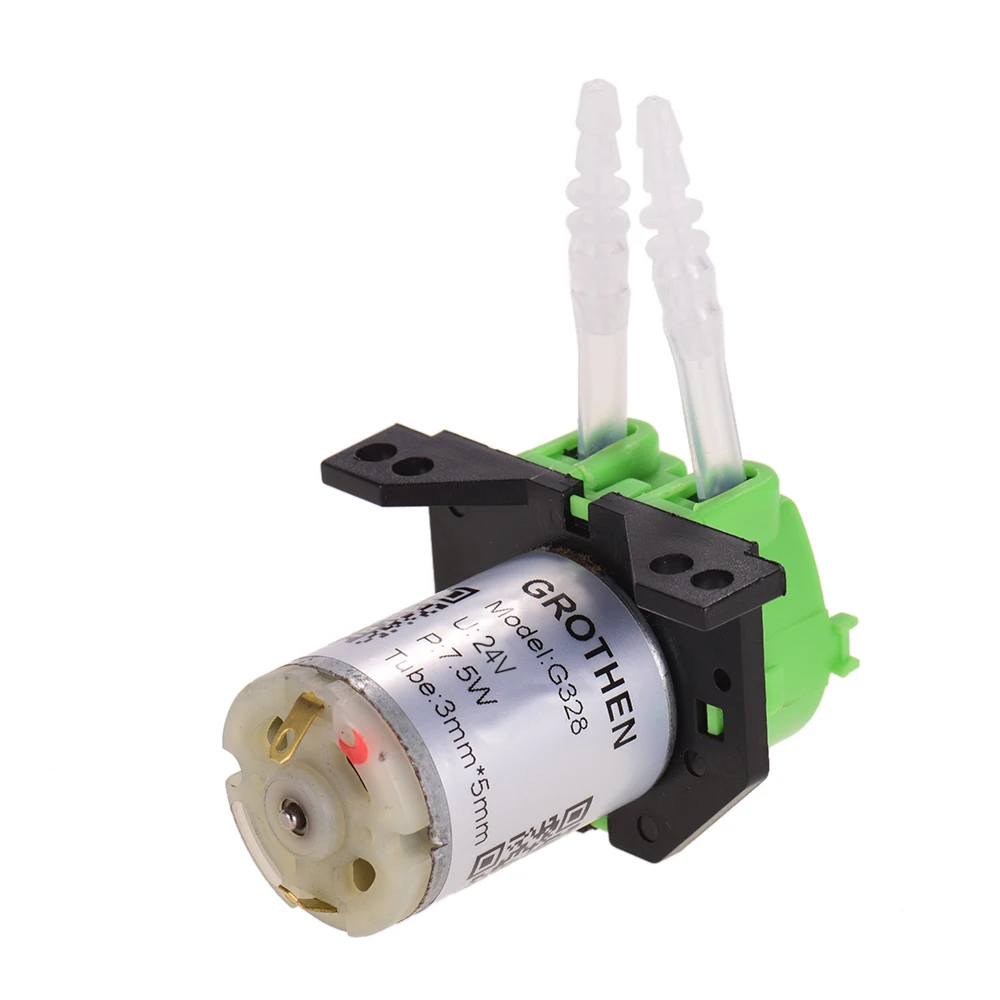 DC 24V Dosing Pump Peristaltic Pump Mini Water Liquid Pump Peristaltic Tube Head Self-Priming Function for Aquarium Lab