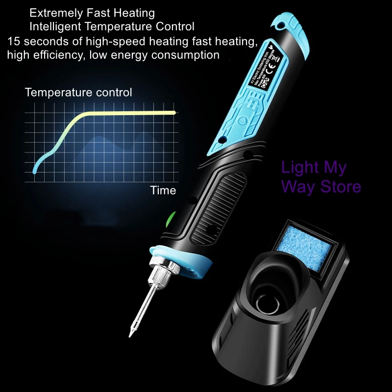 Wireless rechargeable soldering iron lithium soldering pen tin gun thermostatic endothermic battery usb