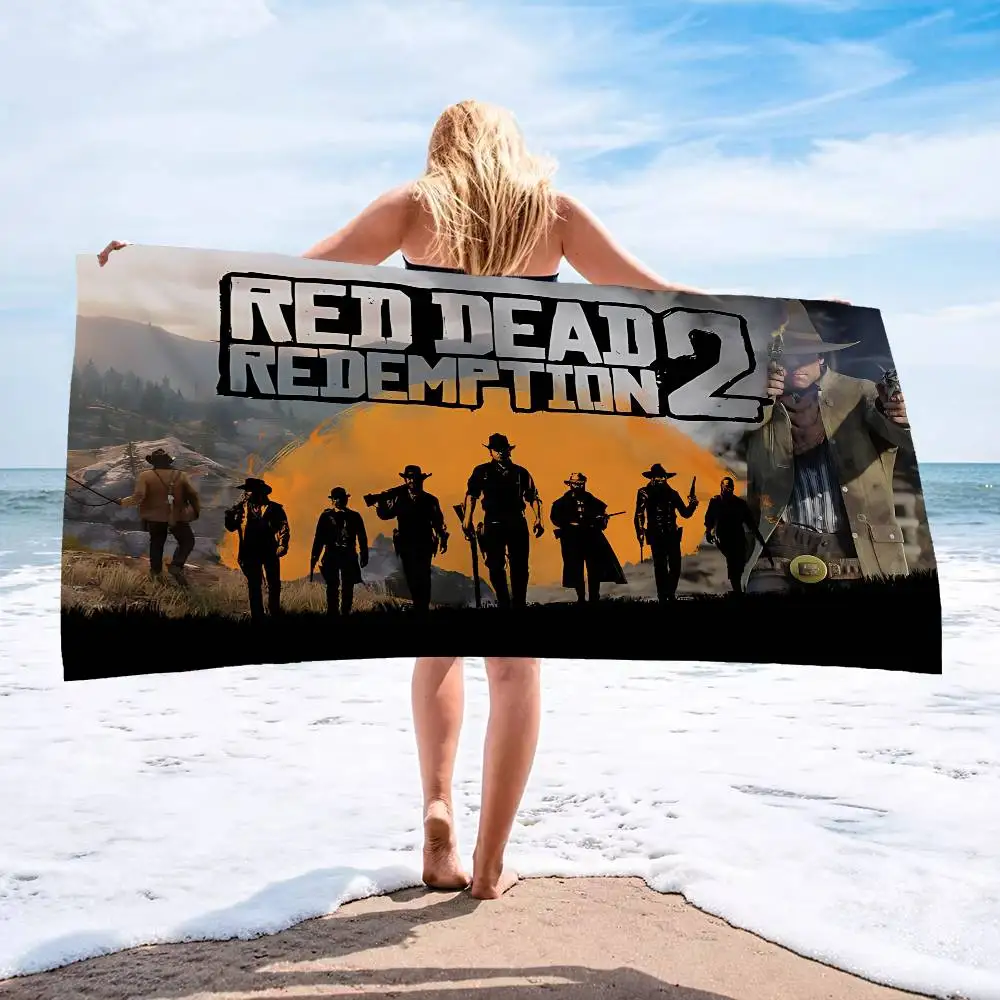 Couverture en microfibre Game TV-Red-Dead-Redemption, serviettes de plage à séchage rapide, impression surdimensionnée, serviette de piscine super absorbante