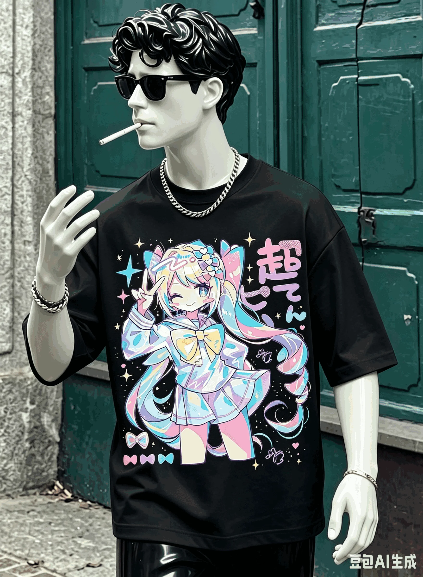 Needy Streamer Overload Übergroßes Unisex-T-Shirt mit Grafikdruck und Rundhalsausschnitt für Männer und Frauen, hochwertig, Y2k, kurze Ärmel, atmungsaktiv – Detail 15