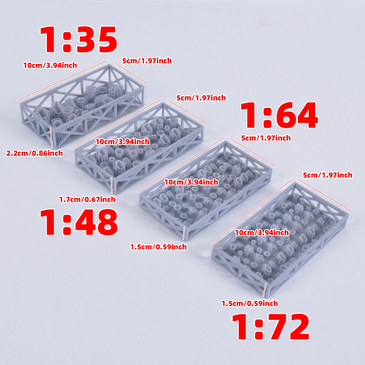 3D Resin Assembly Plastic Crate Fruit Platter Garbage Can Dustbin Waste Bin Basket Diorama Scale Model Kit 1/72 1/64 1/35 1/32