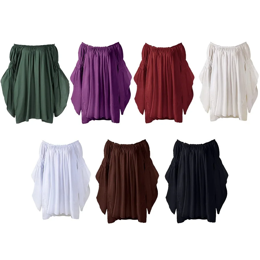 

Renaissance Peasant Dressed Up with Pirate Fairy Shirt Halloween Cosplay Roleplay