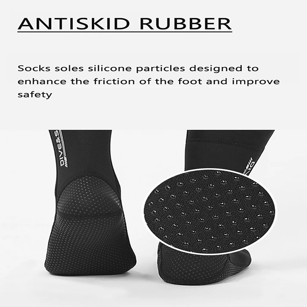 Neoprene Wetsuit Socks Diving Scuba Surf Wetsuit Booties 3MM for Men Women Kids, 5MM Thermal Water Fin Sock Anti Slip Sand Socks