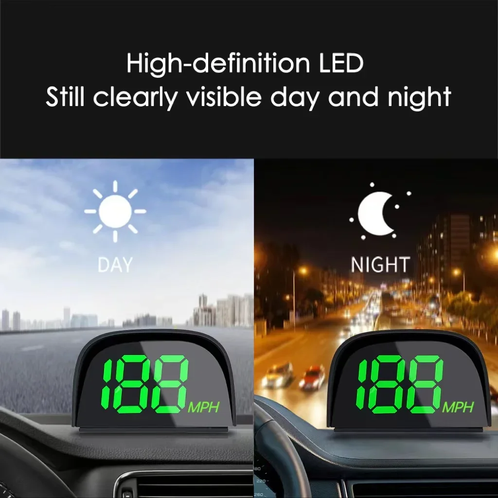 HUD Head-up Display Universal Speedometer for All Cars with USB Port Plug and Play Big Font  Auto Electronics Accessories