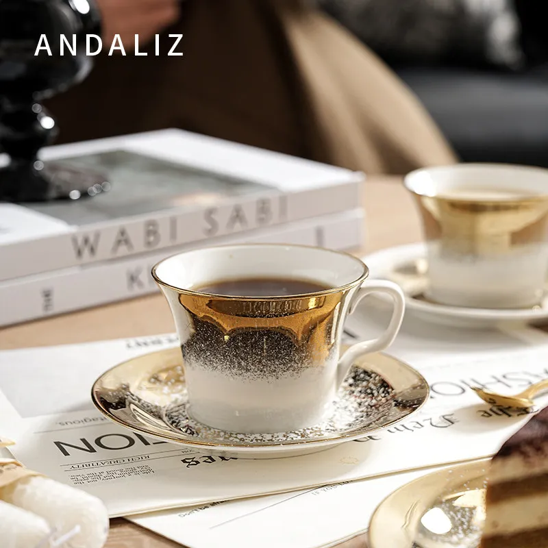 

Zml coffee cup coffee cup suit high-end exquisite ceramic coffee cup and saucer gift