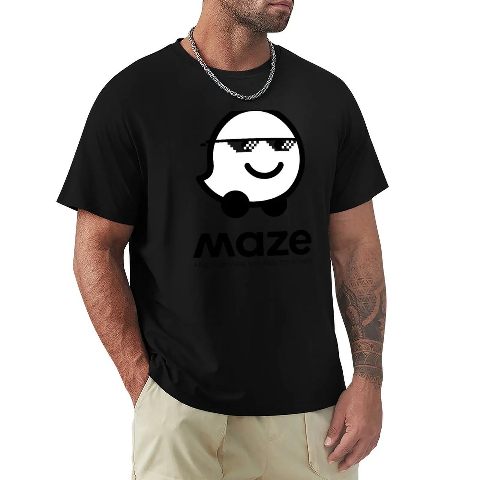 

Maze-Waze Logo Spoof T-Shirt Work Utility Short Sleeve Shirt