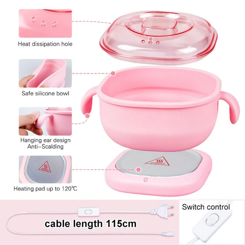 

SPA Body Epilator Paraffin Wax Pot for Travel Foldable Wax Heater Hair Removal Wax Machine Portable Silicone Wax Warmer 400ML
