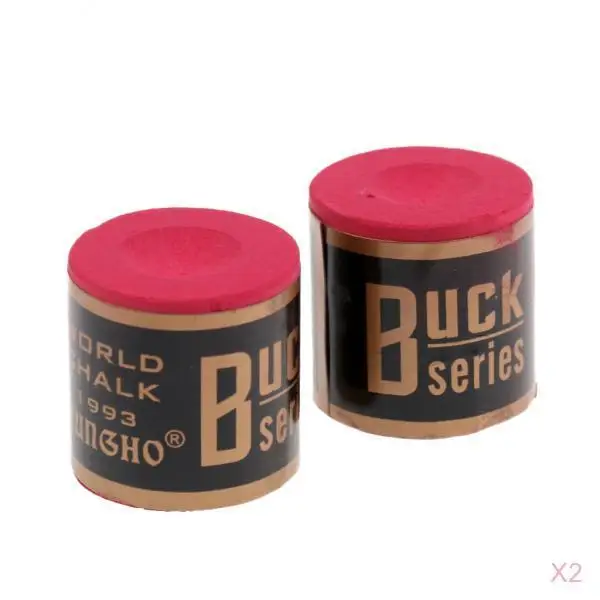 

Billiard Cue Tip Chalk Red Durable Snooker Accessories Pack for Pool Cue Maintenance and Club Play
