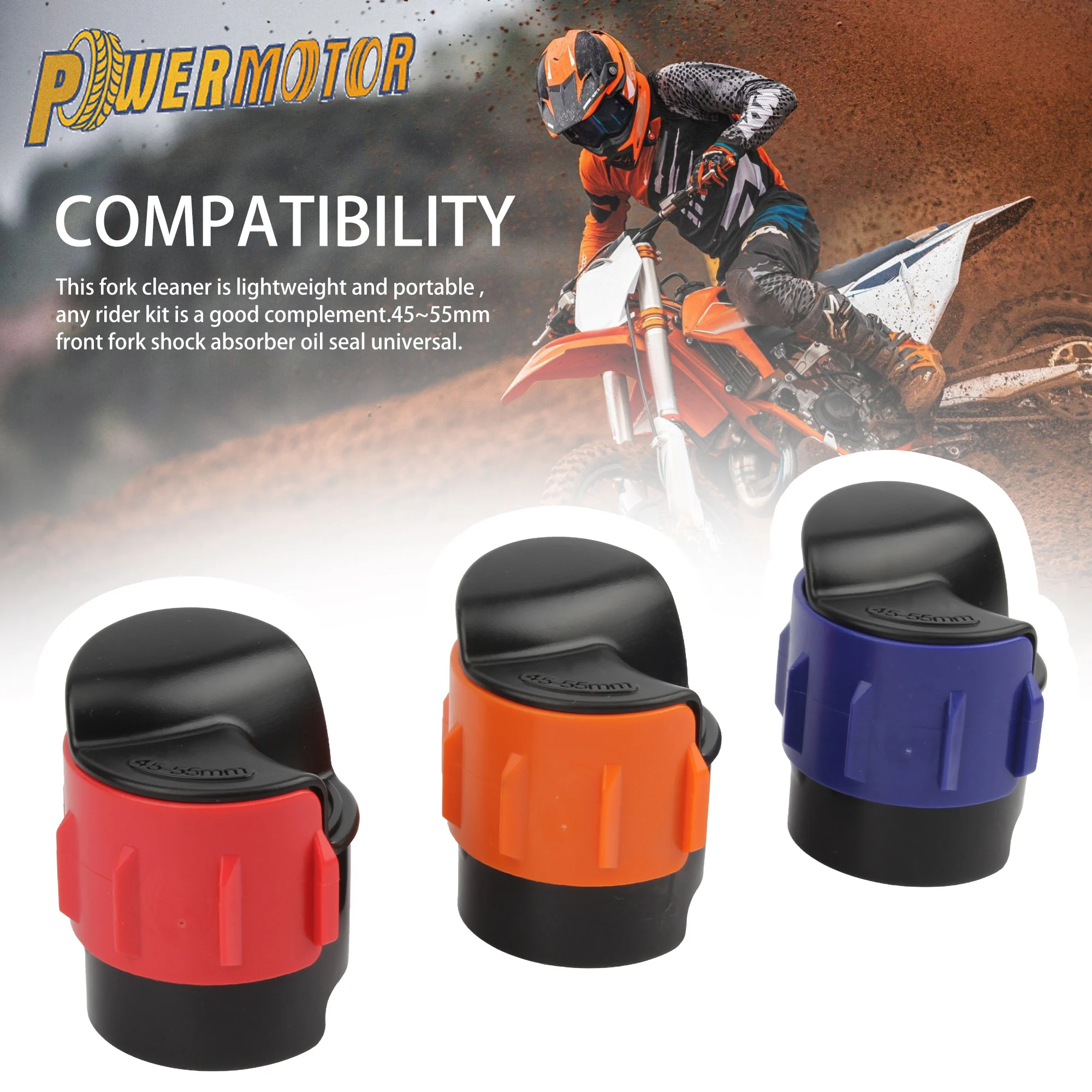 Akcesoria motocyklowe do KTM Kawasaki Honda przedni widelec amortyzator 45-55mm narzędzie do czyszczenia Enduro motor terenowy zmodyfikowane części