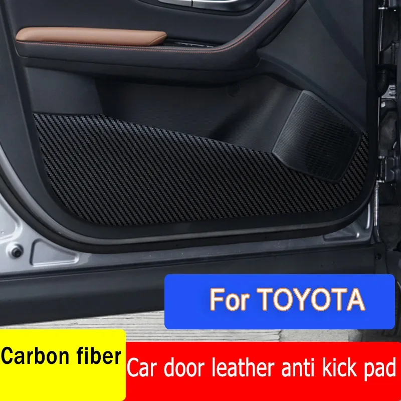 

For TOYOTA Camry XV70 Avalon Xx50 8th Camry Prado Land Cruiser J150 Car Door Anti Kick Mat Carbon Fiber Door Protective Sticker