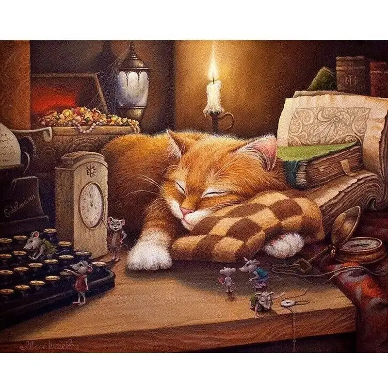 

CHENISTORY Painting By Numbers Animal Oil Picture By Number Acrylic HandPainted 60x75cm Frame Modern Home Decorations