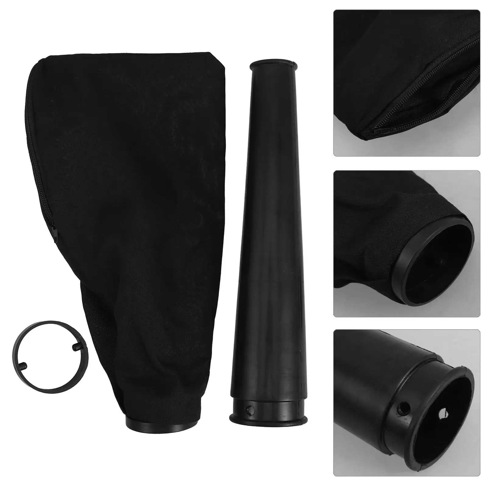 Black Long Rubber Nozzle Leaf Blower Replacement Blower Air Tool Accessories Air Compressor Duster Vacuum Attachment Adapter