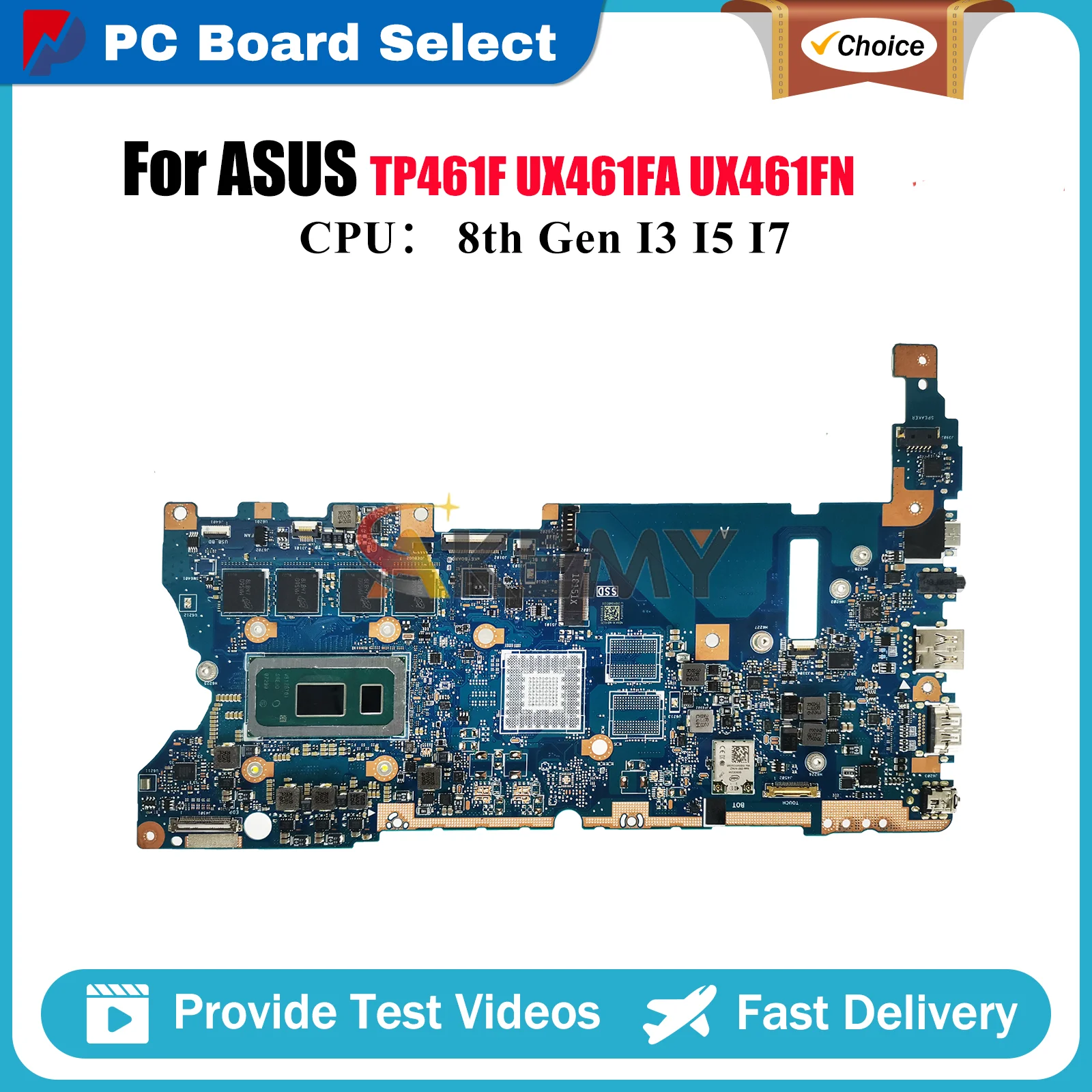 

UX461FA Материнская плата для ноутбука ASUS ZenBook TP461UN UX461 TP461UA UX46UA UX46UN Материнская плата с процессором I3 I5 I7 100% тестирование OK stk