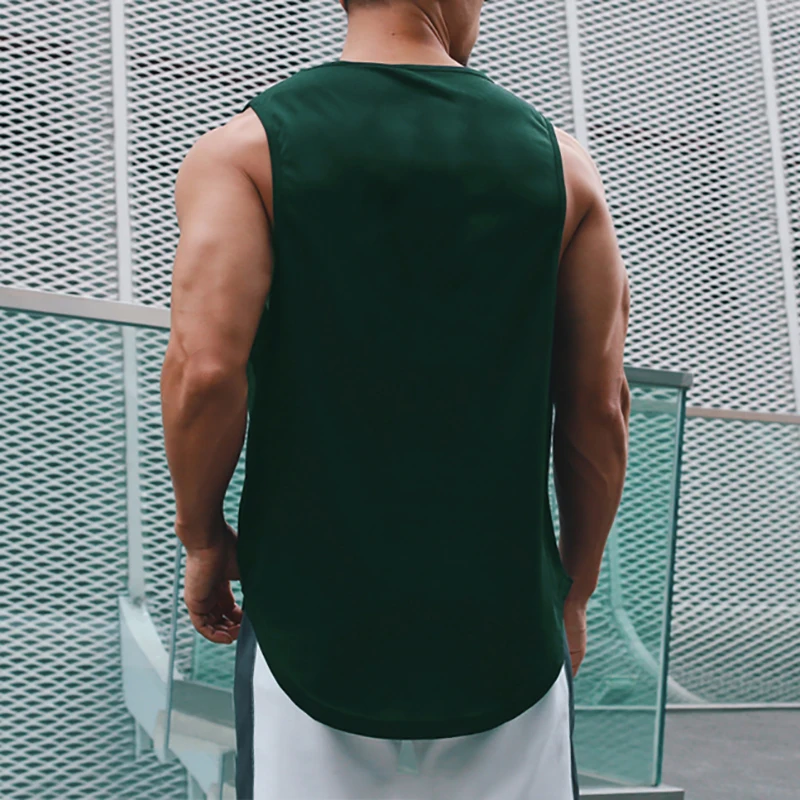 Summer Gym Tank Top Men Mesh Clothing Quick Dry Bodybuilding Sleeveless T Shirt Fitness Singlets Basketball Sports Muscle Vest