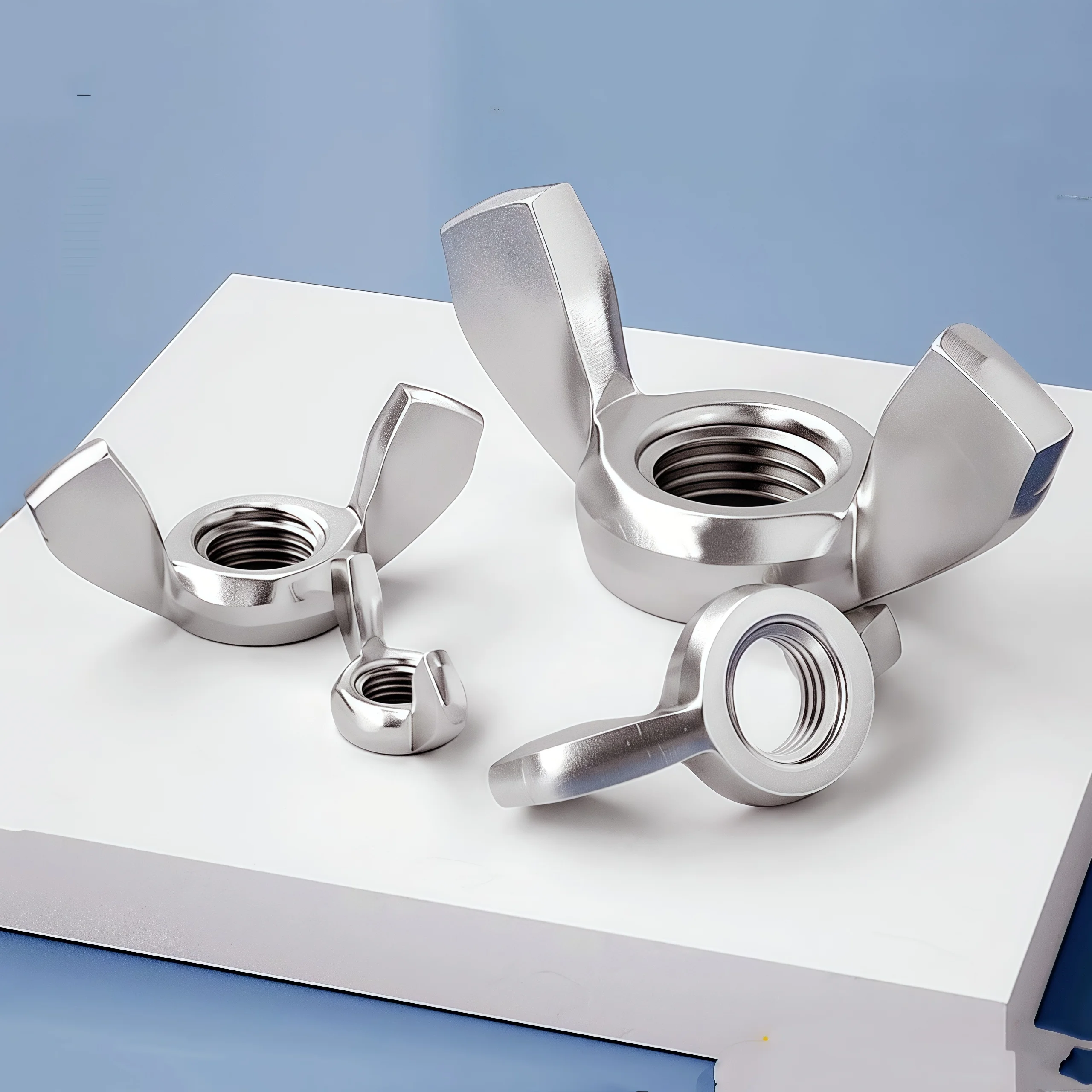 304 Stainless Steel Wing Nuts Butterfly Nuts M3 M4 M5 M6 M8 M10 M12 Wing Nuts Hand Tighten Wingnuts Butterfly Nut DIN315