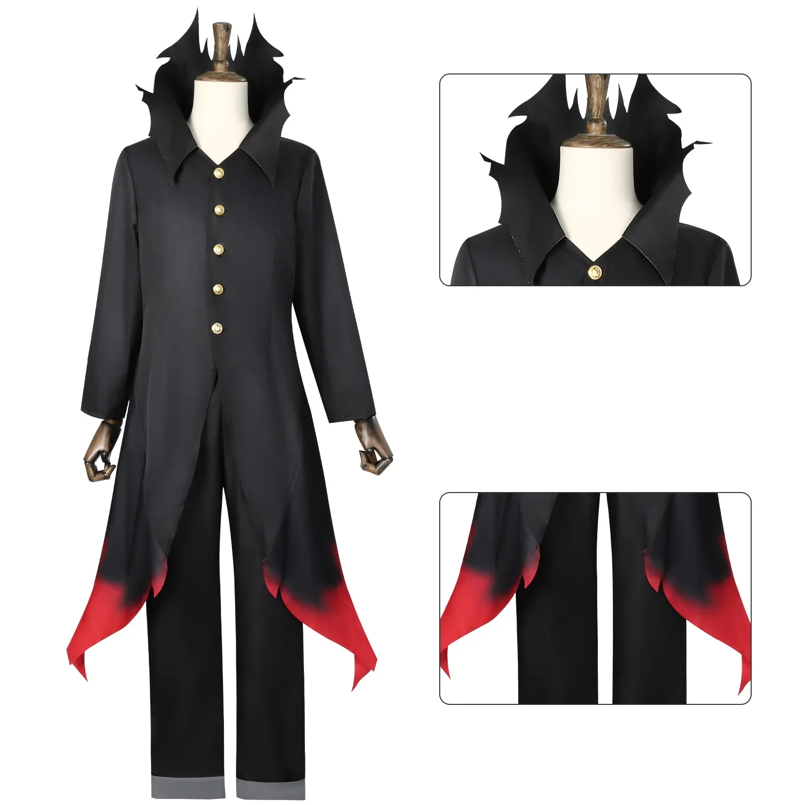 Anime Dandadan Ken Takakura Okarun Costume Cosplay Parrucca Maschera Occhiali uniformi neri Set completo per donna Uomo Vestito da festa di Halloween