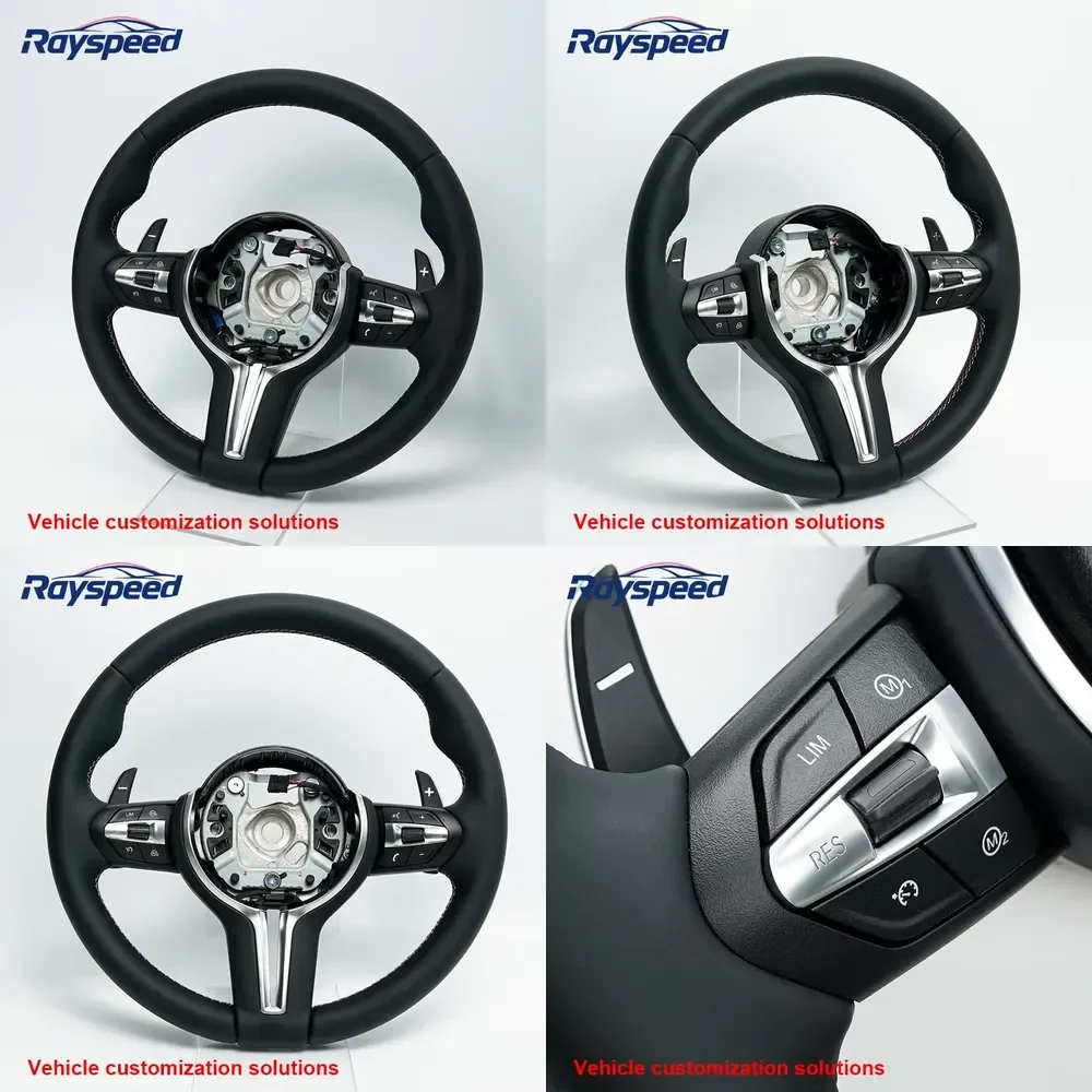 【Customizable】 Carbon Fiber Leather Steering Wheel Sporty Racing Design Custom Fit for M3 M4 M5 M6