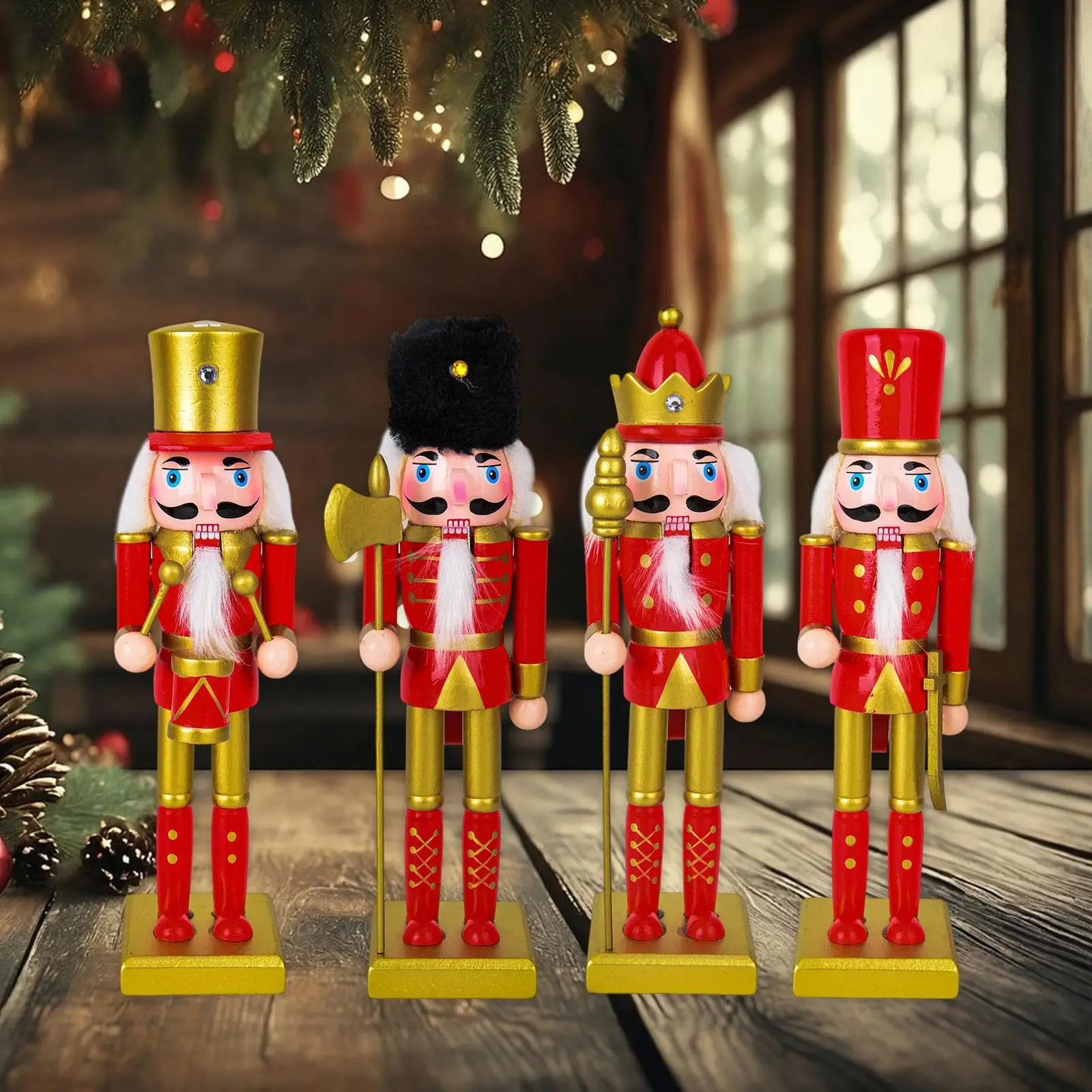 عيد الميلاد كسارة البندق تمثال منضدية زخرفة عيد الميلاد فنون الديكور الحرف دمية كسارة البندق الخشبية لمدخل مكتب مهرجان