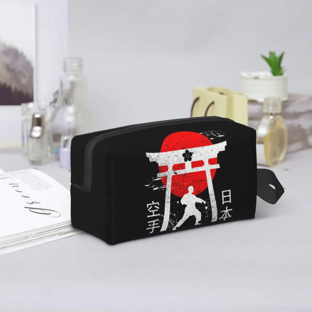 Budo Soul Karate Spirit Martial Arts Makeup Bag Cosmetic Organizer Storage Dopp Kit Toiletry Cosmetic Bag for Women Beauty