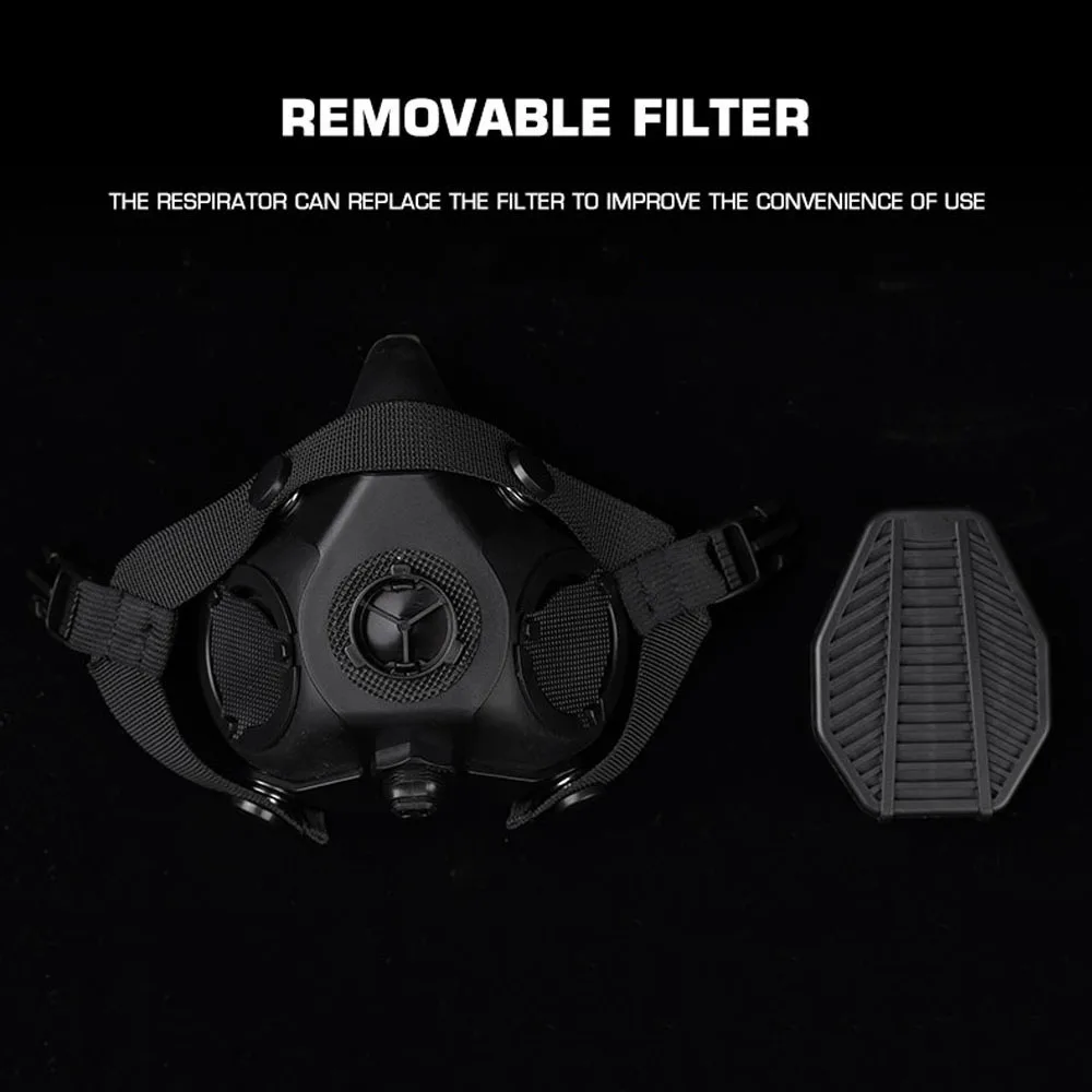 Speciale respiratore tattico maschera antigas versione di comunicazione caccia all'aperto combattimento softair mezza maschera puntelli cosplay di Halloween