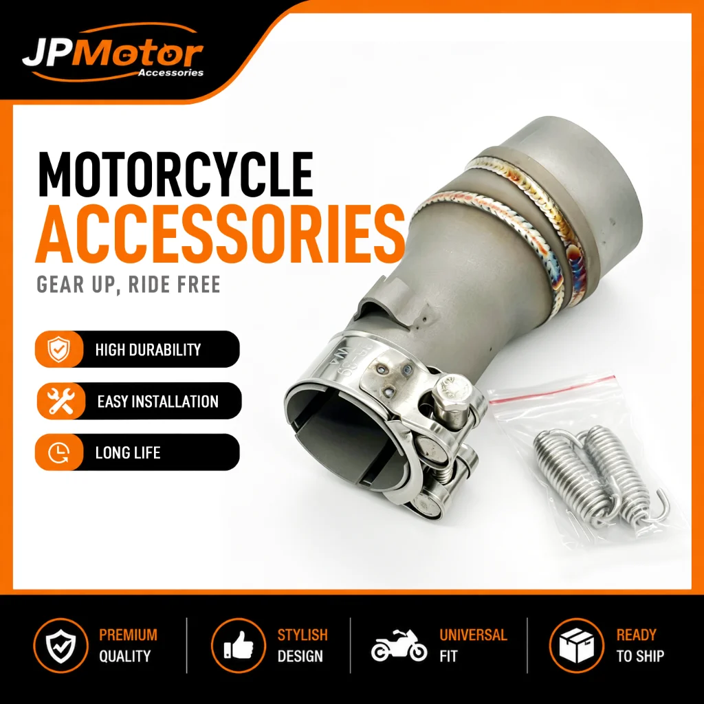 Slip On Motorcycle Exhaust Pipe Converter Connector Interface Welding Connector Adapter Muffler link pipe 51mm