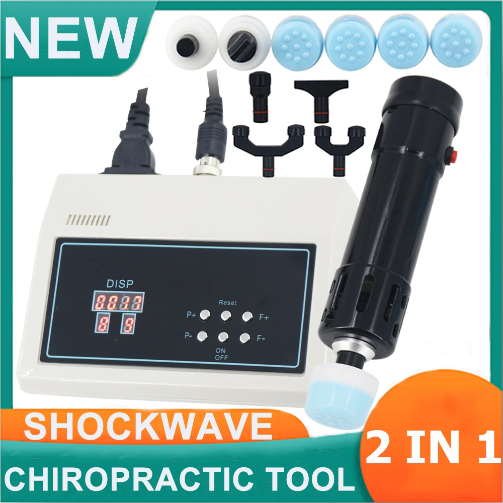 

Инструмент хиропрактика Shockwave, портативное устройство 2 в 1, массажер для облегчения боли, массажный пистолет для расслабления тела, устройство для ударно-волновой терапии, новинка