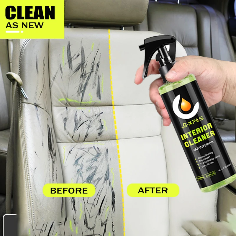 200ML Neutral pH Interior Cleaner Leather Fabric and Carpet Multi-purpose Anti-aging Car Detailing Spray JB XPCS 21