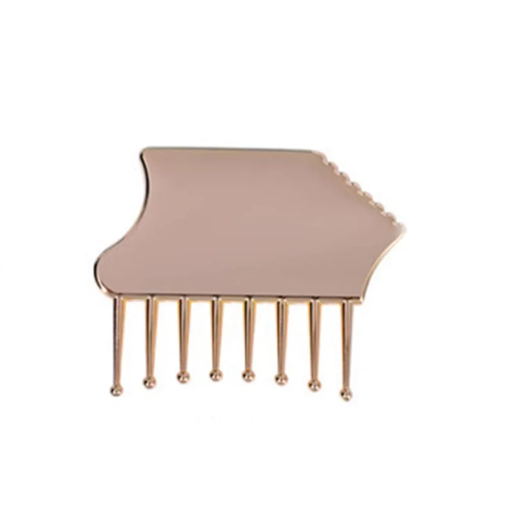 

Массажер для кожи головы из нержавеющей стали, портативный массажер для расслабления мышц, успокаивающий облегчение, доска Гуа Ша