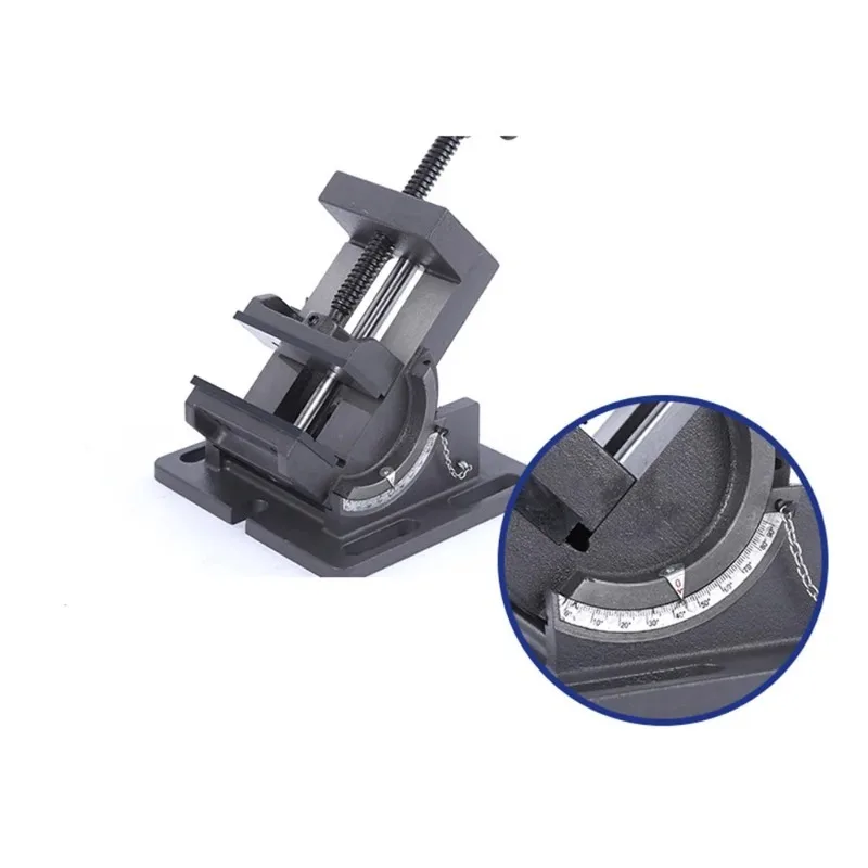Precision Drill Press Tilting Machine Vise for Milling Drilling Machine Vise 0-90° Degrees Slide Adjustable Angel Tilting Bench