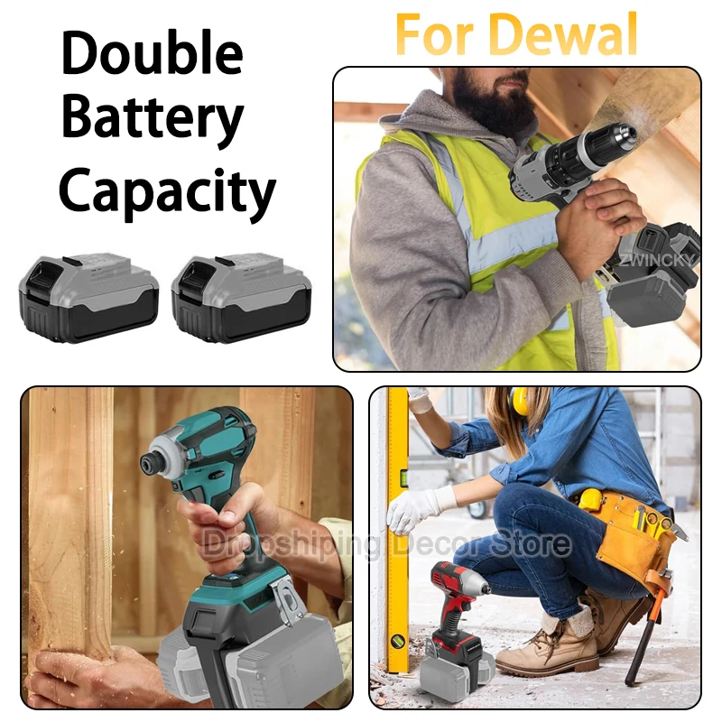 

for Dewal 18V 20V Li-ion Battery, Convert to for Makita/Dewal/Milwaukee 18V Electric Impact Power Tools 2 in 1 Battery Adapter