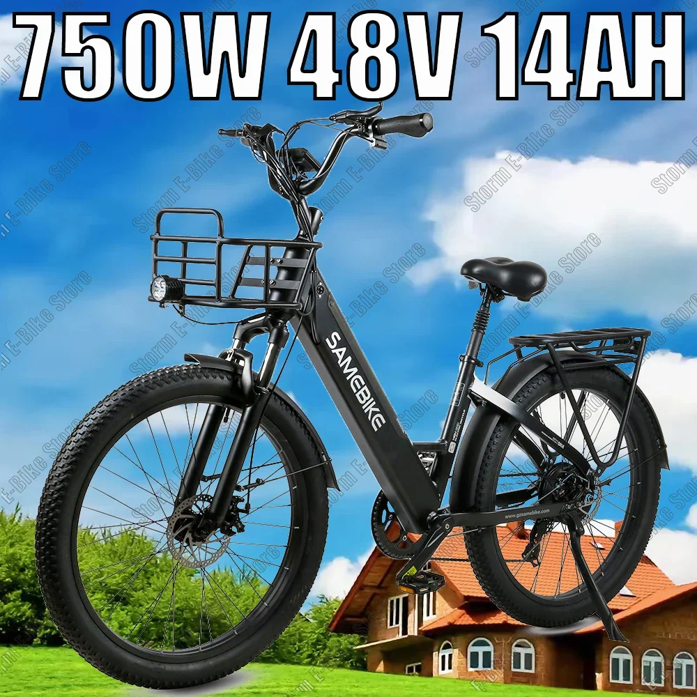 New E-Bicycle motor: 750W battery; 48V 14AH Tires: 26inches hydraulic shock absorption city assist E-Bike mountain snow off-road