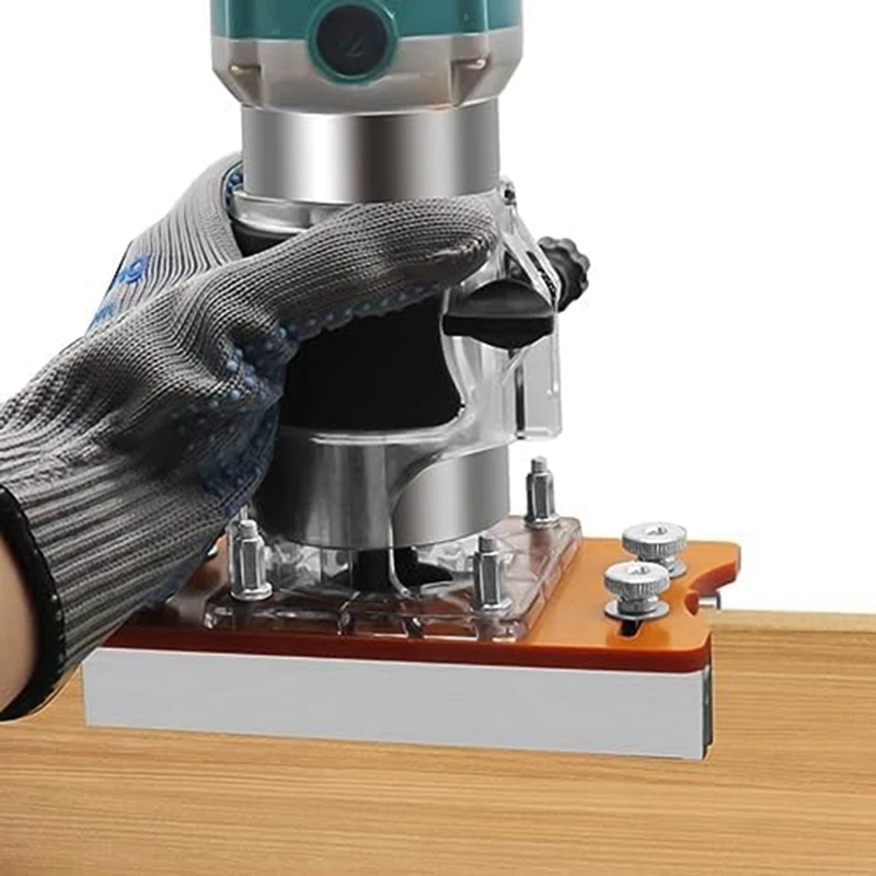 Invisible Fastener Slotting Bracket 2-In-1 Trimmer Base Woodworking Grooving For Cabinet Furniture Install Invisible Screw