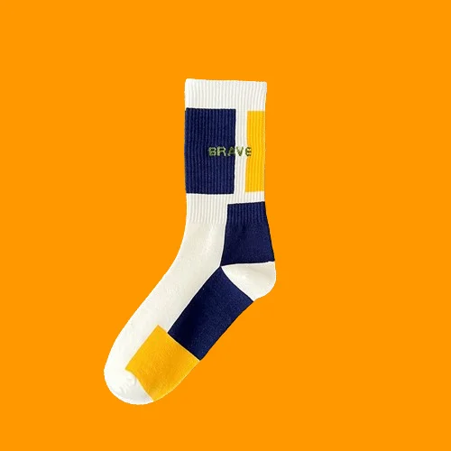 Chaussettes mi-tube en coton pour hommes, chaussettes de sport pour étudiants, automne et hiver, printemps et été, 5/10 paires