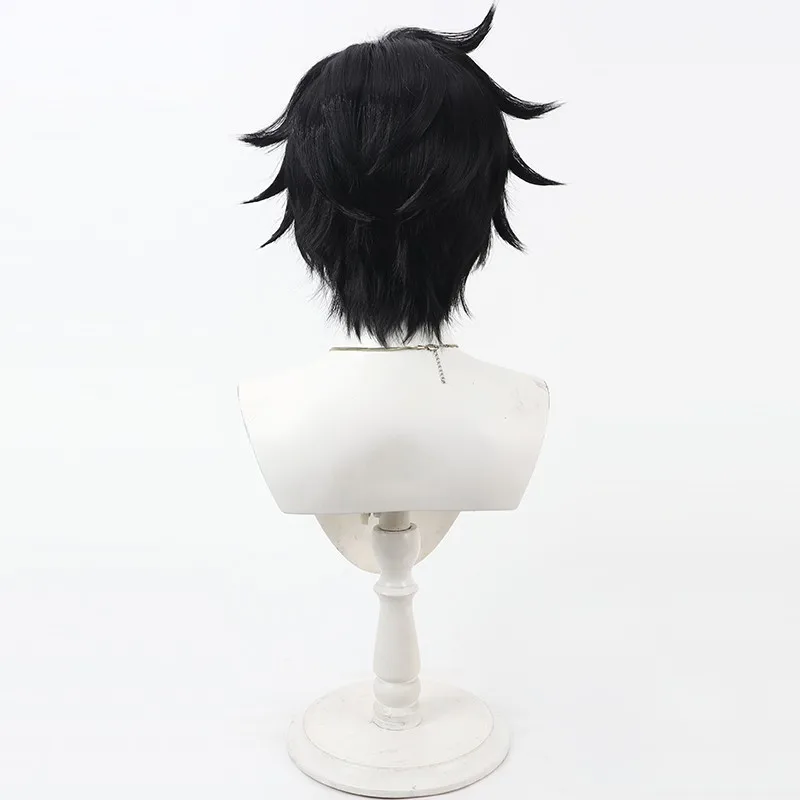 Anime masumi yodogawa peruca cosplay preto espetado cabelo curto para comicon festa adulto mulheres homens