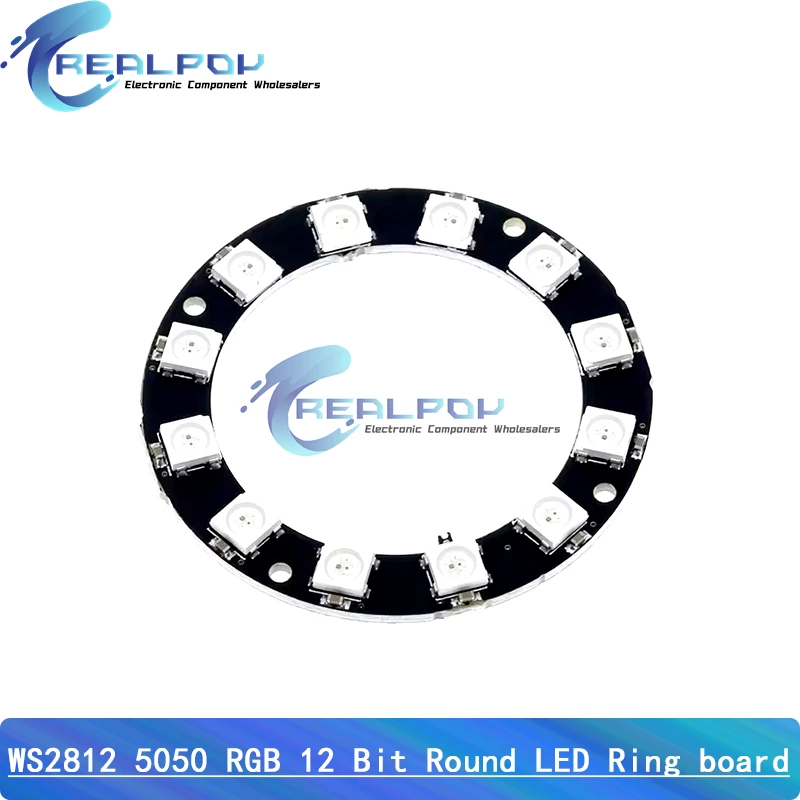 WS2812B LED Pixel Individually Addressable Ring 8/12/16/32 Bits Leds WS2812 Built-in IC Full Color Circle Led Modules Light DC5V image 3