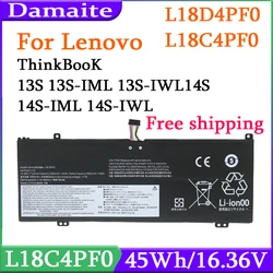 L18C4PF0 Original Laptop Akku für Lenovo ThinkBook 13S-IML 13S-IWL 14S-IML 14S-IWL 20RR 20RS 20R9 20RM Serie L18M4PF0