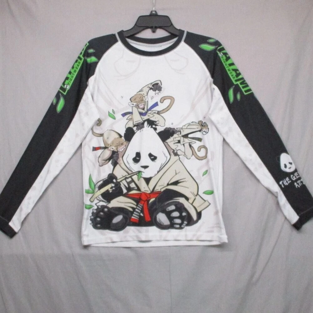 Men's Monkey MMA Boxing Training Tight T-shirt Boxing Suit Sanda Tiger Taekwondo Sports Shirt Gym Fighting Workout Clothes Kids