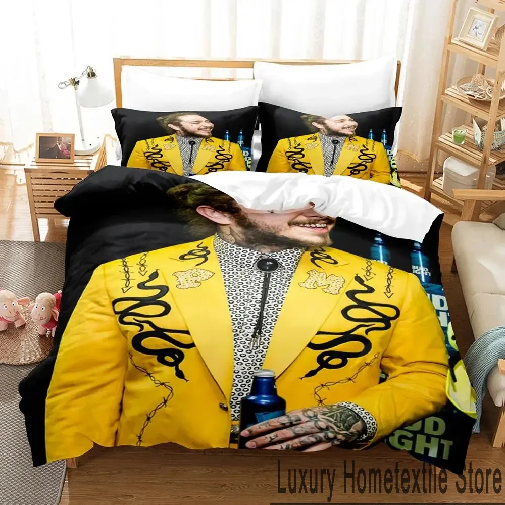 

Комплект постельного белья Post Malone с 3D принтом для мальчиков и девочек Twin Queen King Size, пододеяльник, наволочка, кровать для мальчиков, взрослых, домашний текстиль, текстиль