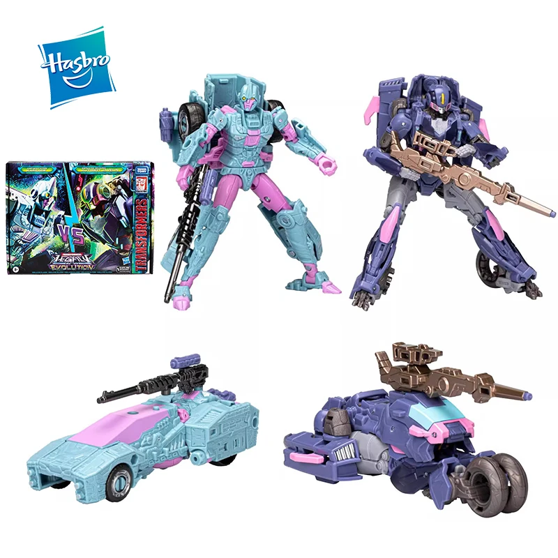 

In Stock Hasbro Original 14cm Action Figure Transformers Legacy Evolution Kaskade VS Javelin Model Toy Hobby Gifts