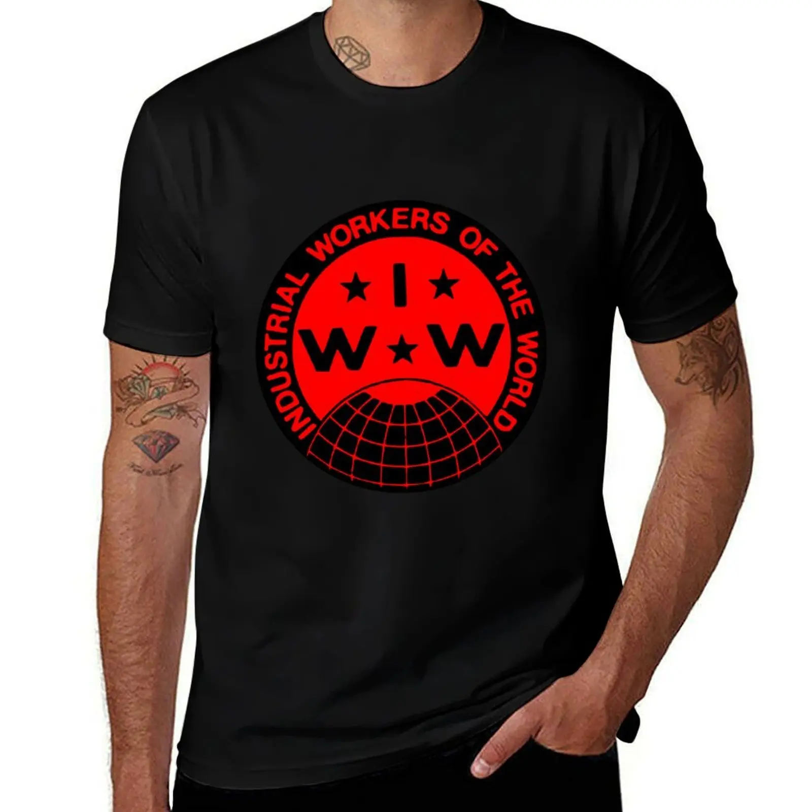 Industrial Workers of the World (IWW) Logo T-Shirt Casual Holiday Short Sleeve Tee T-Shirt
