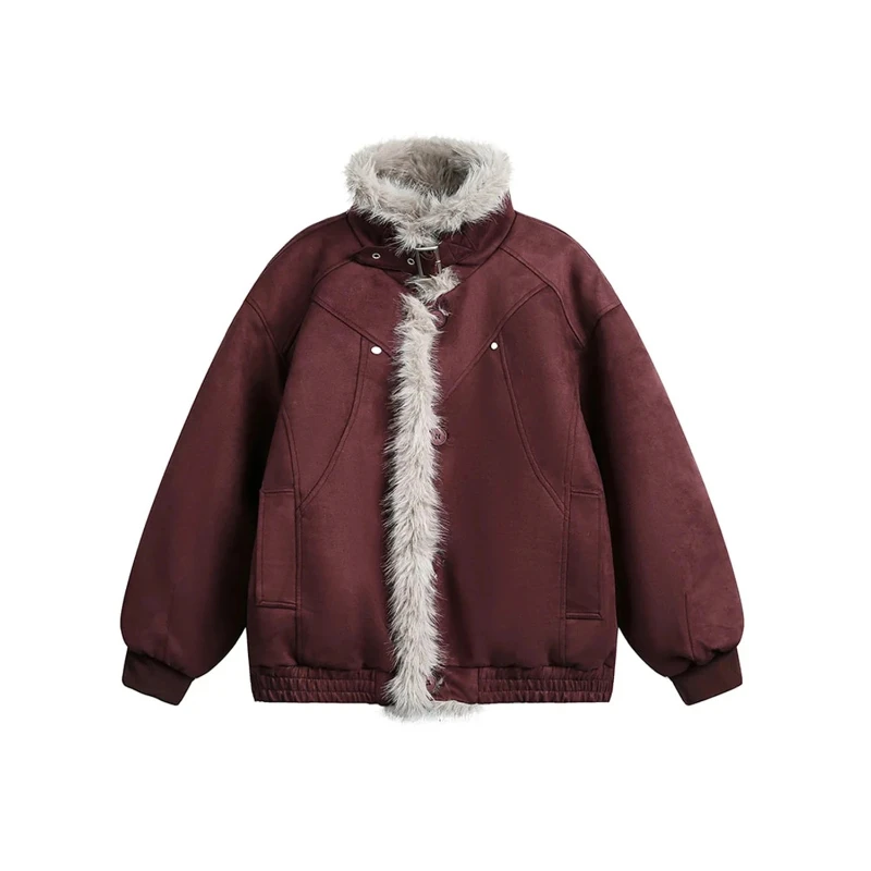 

Новая зимняя куртка - это модная куртка на хлопковой подкладке с мехом и коротким утолщенным меховым воротником для мужчин.