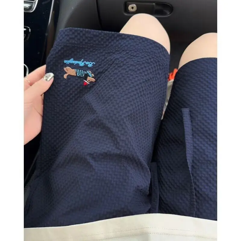 

Summer Large Size Sausage Embroidery orts Men's Thin Casual Sports Loose Dopane Five-Part Pants Youth Vitali Street Sle