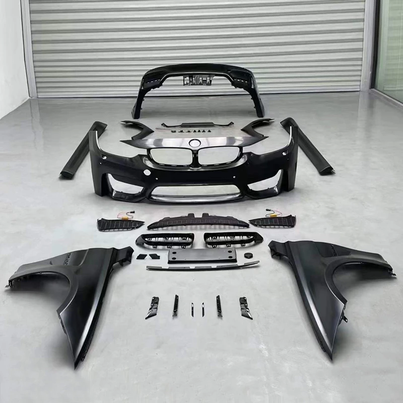 

M3 Style for F30 M3 Body Kit 2013-2018 Side Skirts Exhaust Pipe Hood Fender Grille F30 Wide