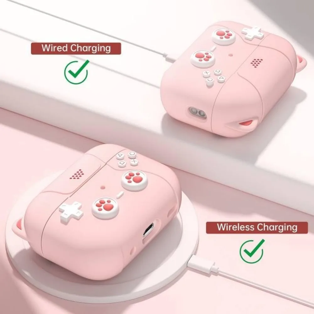 Étui mignon de chat de dessin animé 3D pour Airpods Pro 2, accessoires pour écouteurs, étui de protection en silicone souple pour Airpods 3