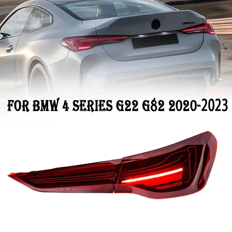 

Задний фонарь в сборе для BMW 4 серии G22 2020-2023 M4, модифицированный задний фонарь DRL, плавный указатель поворота, автомобильная лампа с плавающей линией