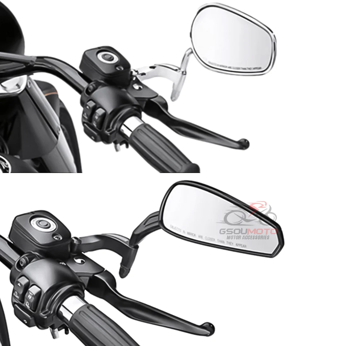 Motorcycle Parts Mirror Relocation Extension Adapter Kit For Harley Dyna Super Glide Low Rider Fat Boy Softail Switchback Slim view 2