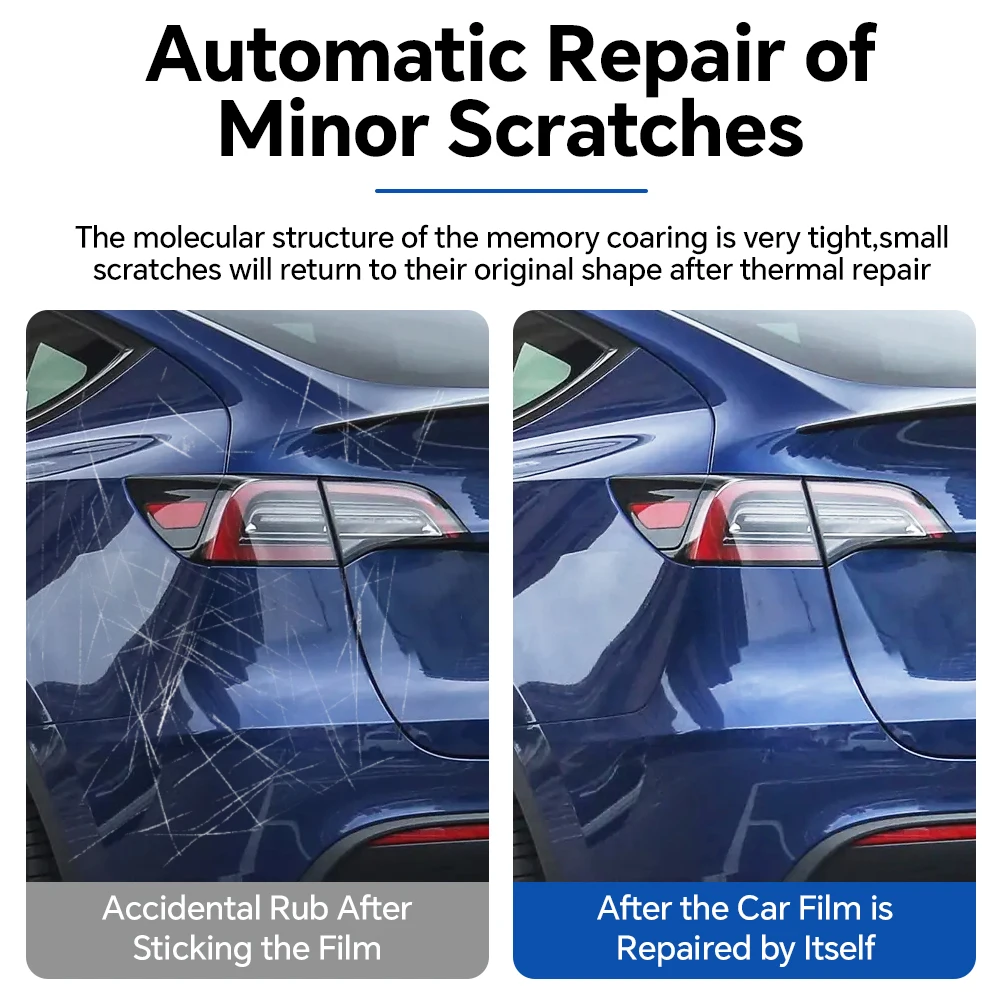Pre-cut PPF For Tesla Model Y 2020-2024 9Mil TPU Paint Protection Film Full Kit Clear Bra Invisible Anti-scratch Resistant Cover