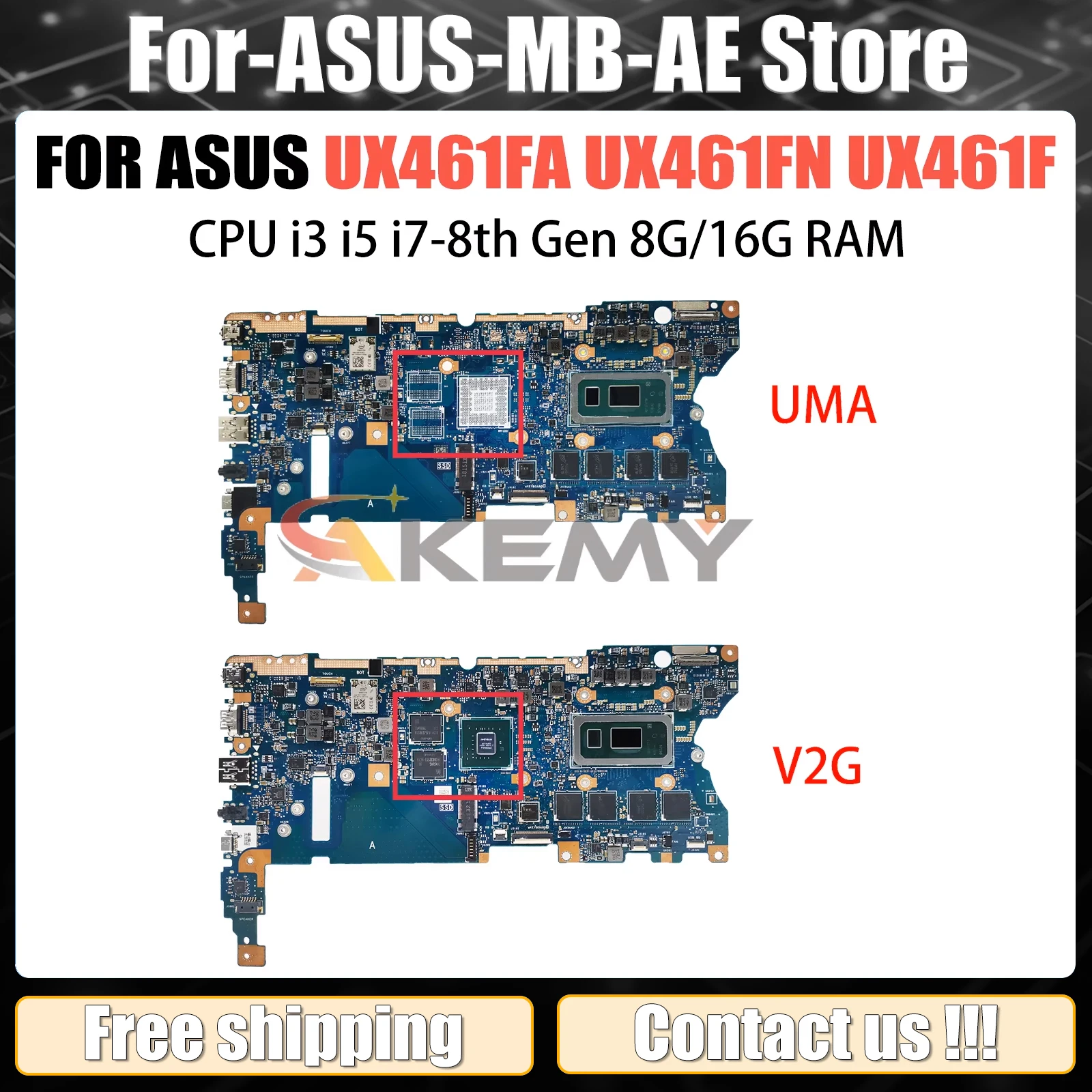 UX461F płyta główna laptopa ASUS Zenbook Flip UX461FA UX461FN TP461U TP461F płyta główna i3 i5 i7 8. generacji procesor 8GB/16GB RAM