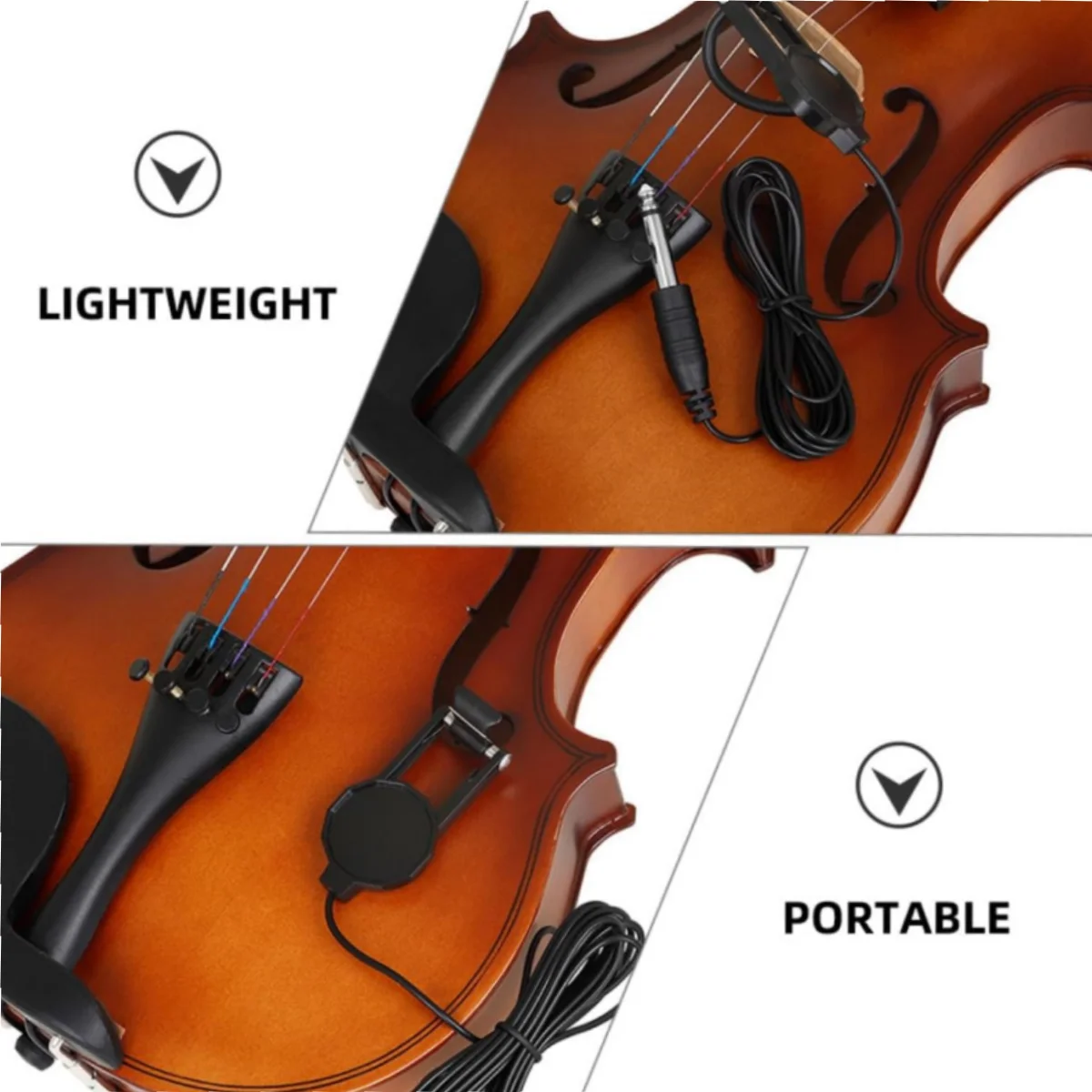 Miwayer Clip-On Pickup Must-Have String Instrument Accessory Durable Musical Instrument Accessory for Acoustic Guitar, Violin,